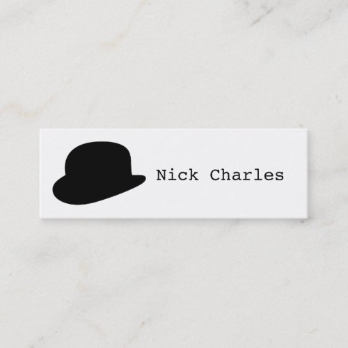 Black Derby Skinny Card Business Cards