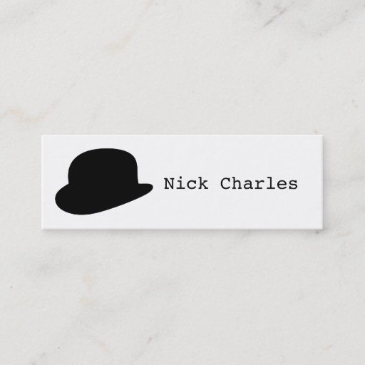 Customizable Black Derby Skinny Card Business Cards