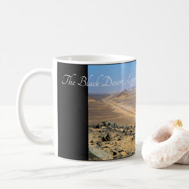 Black Desert View, Farafra, Egypt Coffee Mug (With Donut)