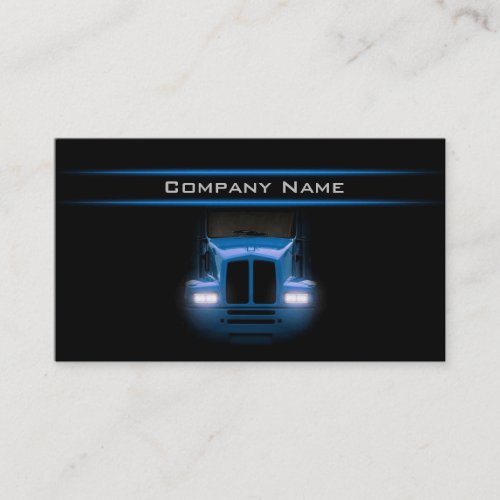 Black Design Blue Truck Front Brighter Layout Business Card