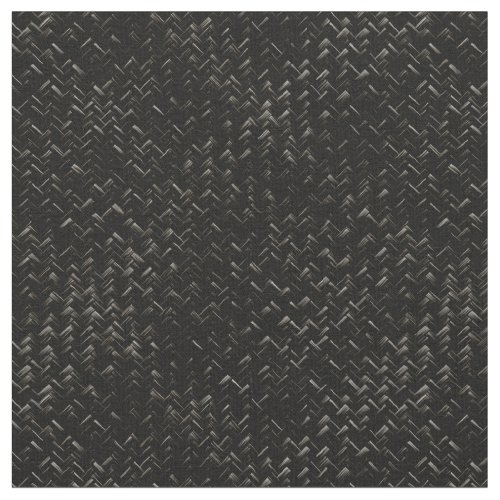 Black Diagonal Basket Weave Geometric Pattern Fabric