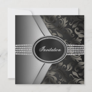 Black Diamond Black Tie Party Invitation
