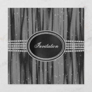Black Diamond Black Tie Party Invitation