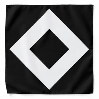 Black Diamond, Bold White Border Bandana