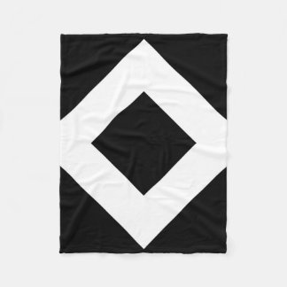 Black Diamond, Bold White Border Fleece Blanket