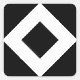 Black Diamond, Bold White Border Square Sticker