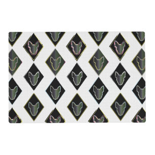 Black Diamond bull Terrier Placemat