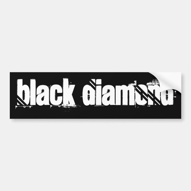 BlAcK DiAmOnD Bumper Sticker (Front)