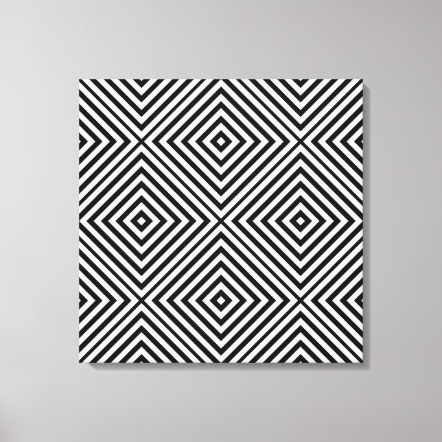 Black Diamond Chevron @ Emporiomoffa Canvas Print (Front)