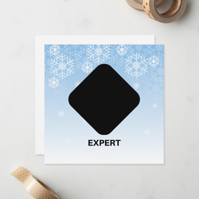 Black Diamond Expert Skier Note Card (Front/Back In Situ)