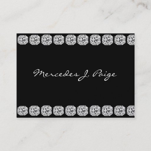 Customizable BLACK DIAMOND FAUX Business Card