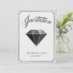 Black Diamond Gemstone Jewelry. Invitation
