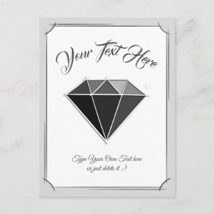 Black Diamond Gemstone Jewelry. Postcard