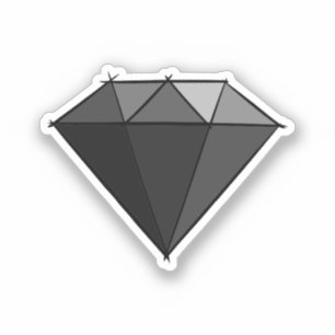 Black Diamond Gemstone Jewelry. Sticker