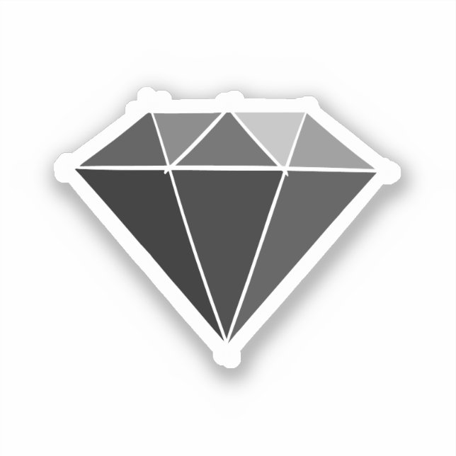 Black Diamond Gemstone Jewelry. Sticker (Front)