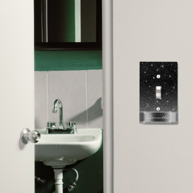 Black Diamond Glitter Bling  Light Switch Cover (Creator Uploaded)