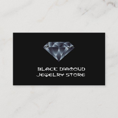 Black diamond jewelery store Business card