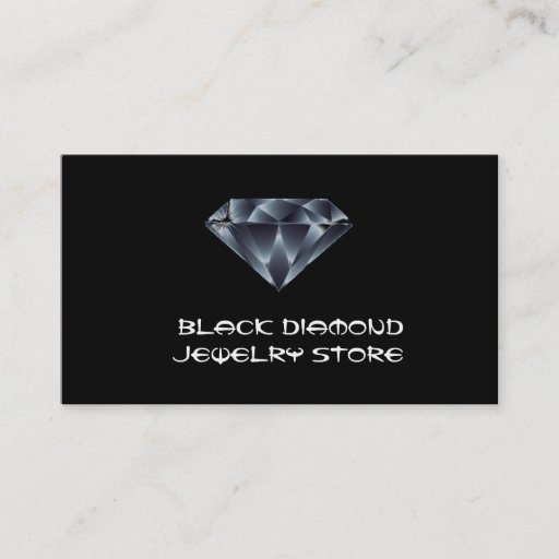 Customizable Black diamond jewelery store Business card