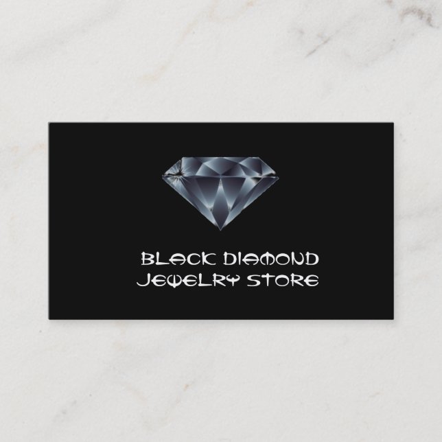 Black diamond jewelery store Business card (Front)