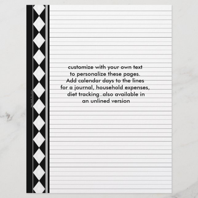 black diamond lined pages (Front)