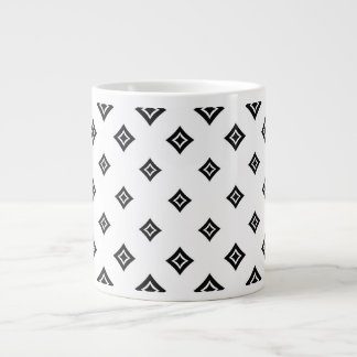Black Diamond Patterned Polka Jumbo Mug