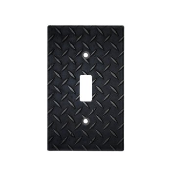 Black Diamond Plate Light Switch Cover by Method77 at Zazzle
