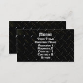 Black Diamond Plate & Screwed Business Card (Front/Back)