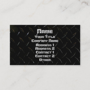 Black Diamond Plate & Screwed Business Card