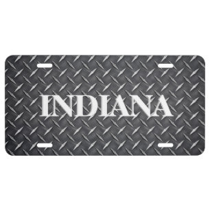 Black Diamond Plate State License Plate