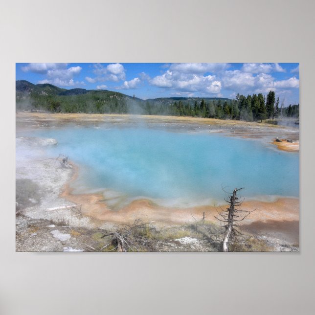 Black Diamond Pool, Yellowstone National Park Poster (Front)