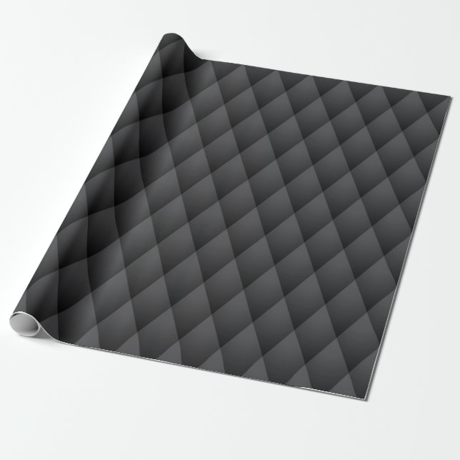 Black Diamond Quilt Wrapping Paper (Unrolled)