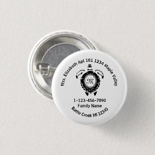 Black Diamond Sea Turtle Lost Family Home Address Button