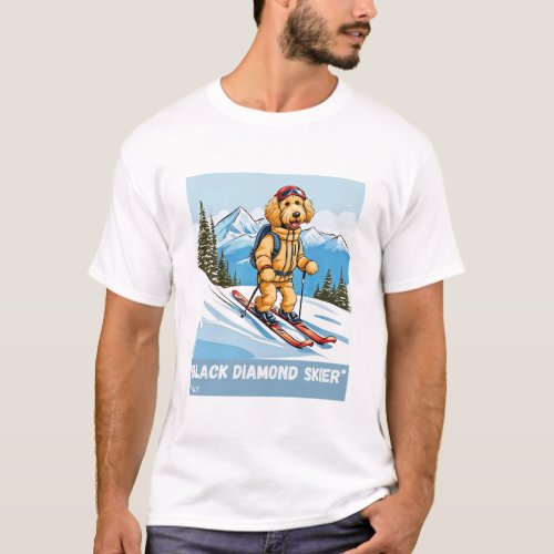Black Diamond Skier Doodle not T_Shirt