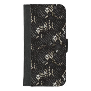 Black Diamond Snake Skin iPhone 8/7 Plus Wallet Case