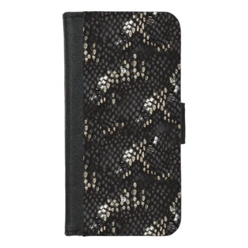 Black Diamond Snake Skin iPhone 87 Wallet Case
