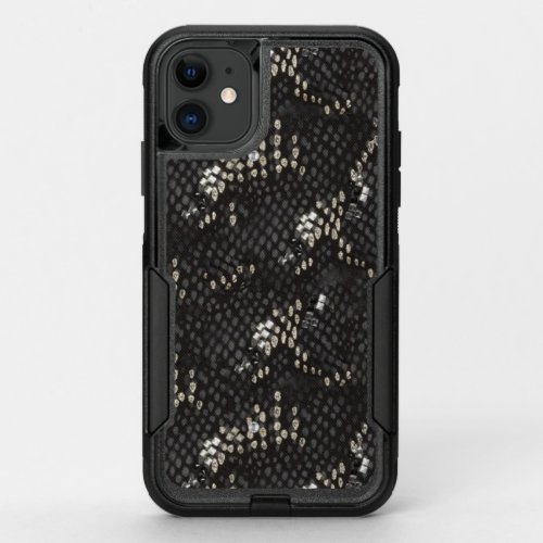 Black Diamond Snake Skin OtterBox iPhone Case