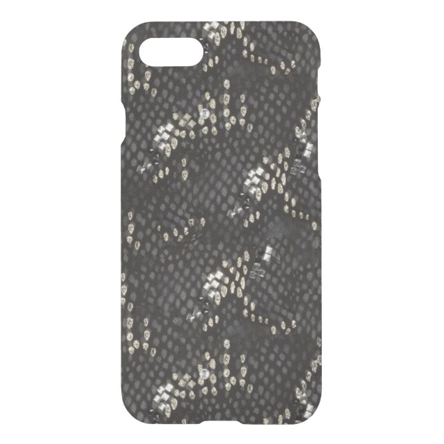 Black Diamond Snake Skin Uncommon iPhone Case (Back)