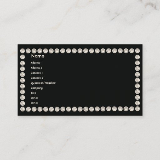 Customizable Black Diamonds - Business Business Cards