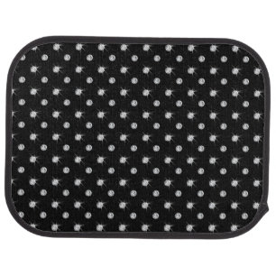 Black diamonds car floor mat