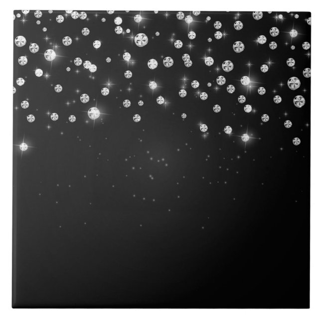 Black Diamonds Ceramic Tile (Front)