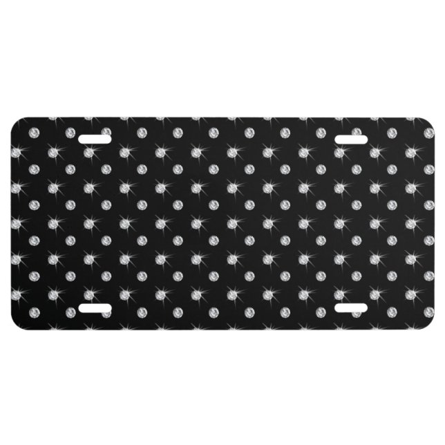 Black diamonds license plate (Front)