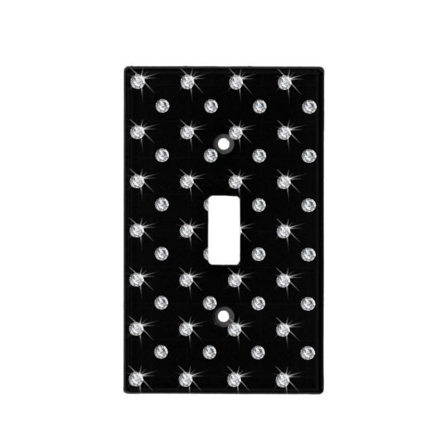 Black diamonds light switch cover (Front)