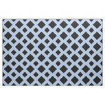 Black Diamonds on Light Blue Geometric Fabric