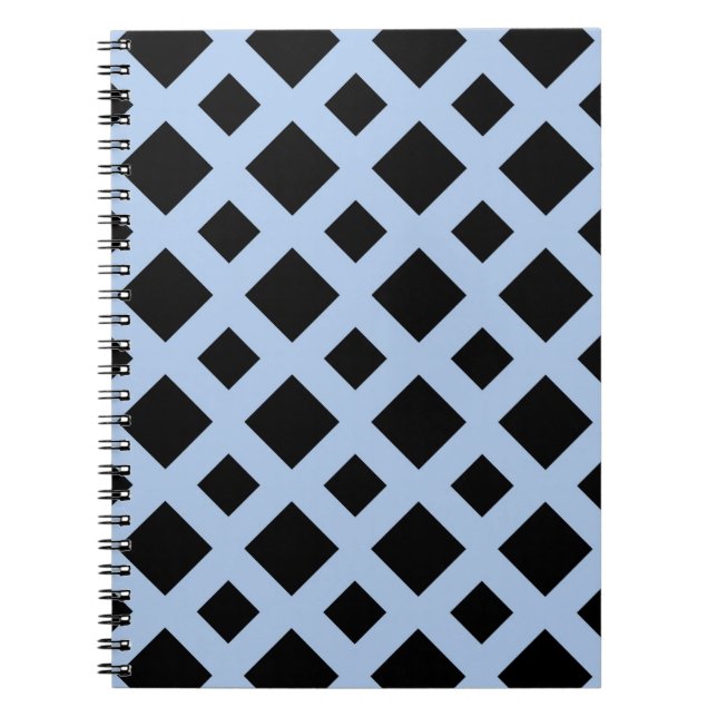 Black Diamonds on Light Blue Notebook (Front)