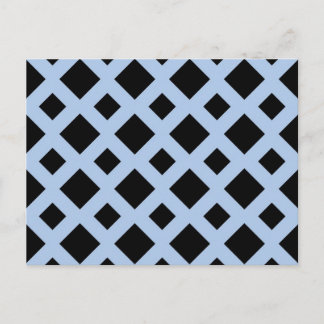 Black Diamonds on Light Blue Postcard
