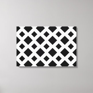 Black Diamonds on White Canvas Print