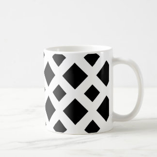 Black Diamonds on White Coffee Mug