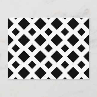 Black Diamonds on White Postcard