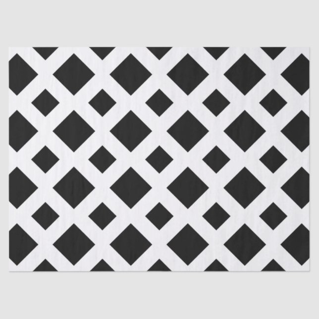 Black Diamonds on White Tissue Paper (Front)