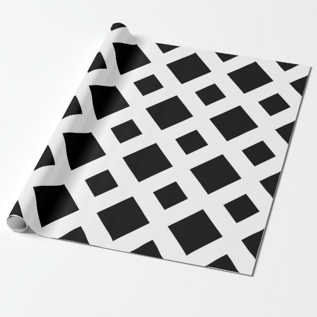 Black Diamonds on White Wrapping Paper